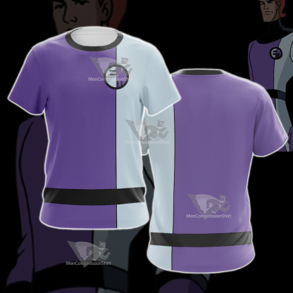 Dc The Elongated Man Purple Cosplay T-Shirt