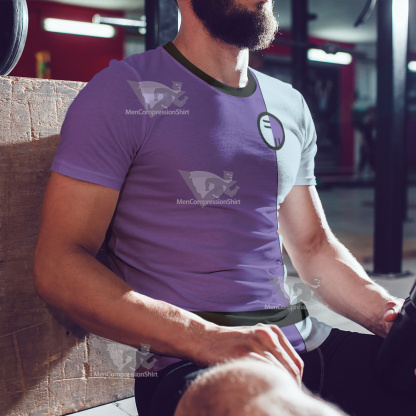Dc The Elongated Man Purple Cosplay T-Shirt