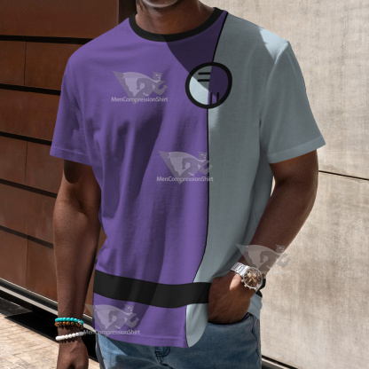 Dc The Elongated Man Purple Cosplay T-Shirt