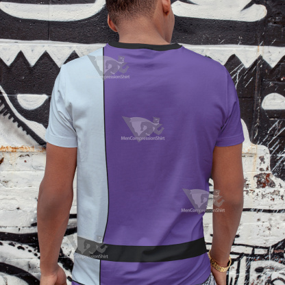 Dc The Elongated Man Purple Cosplay T-Shirt