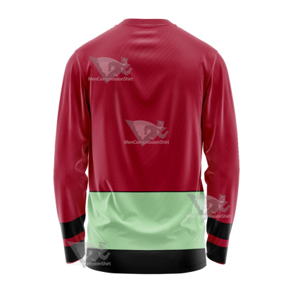 Dc Ultra Boy Red Cosplay Long Sleeve Shirt