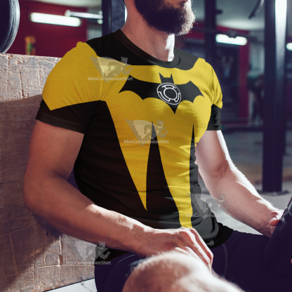 Dc Yellow Lantern Batman Cosplay T-Shirt