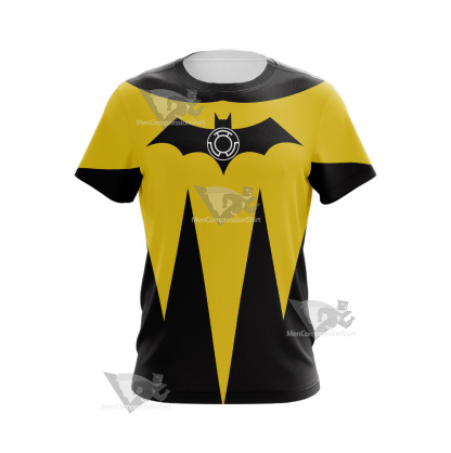 Dc Yellow Lantern Batman Cosplay T-Shirt