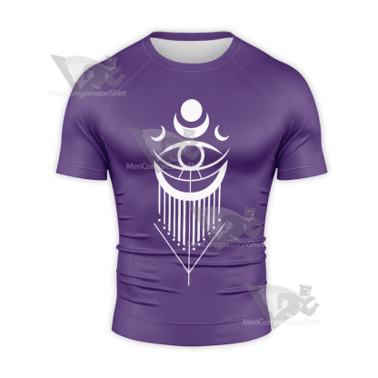Dead By Daylight Mikaela Purple Short Sleeve Compression Shirt