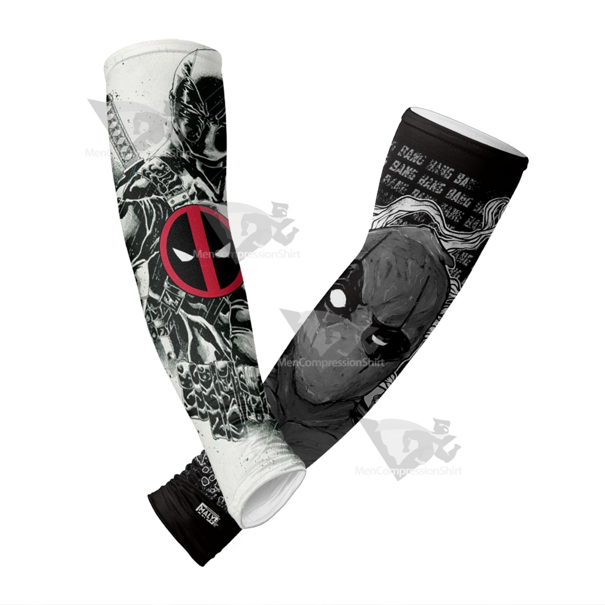 Deadpool Black And White Compression Arm Sleeve