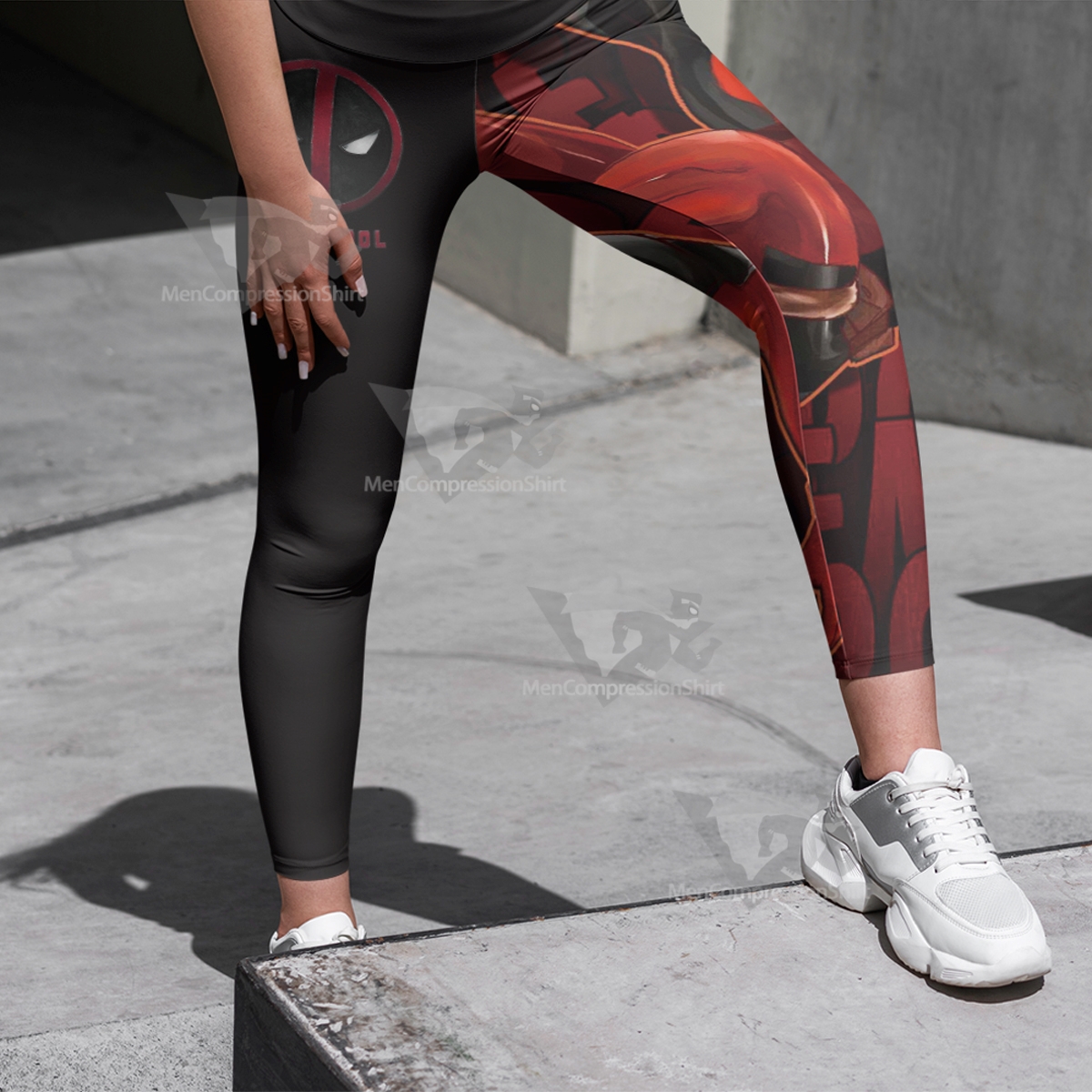 Deadpool Classic Red Women Compression Legging-MensCompressionShirt