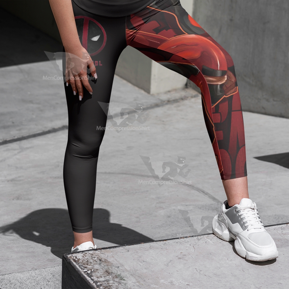 Deadpool Classic Red Women Compression Legging-MensCompressionShirt
