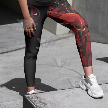 Deadpool Classic Red Women Compression Legging-MensCompressionShirt