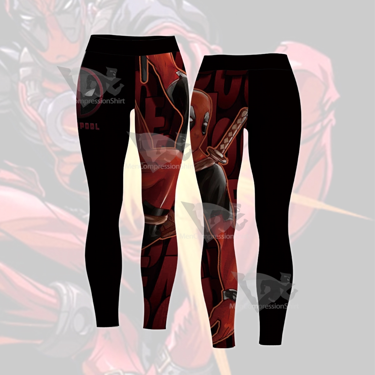 Deadpool Classic Red Women Compression Legging-MensCompressionShirt