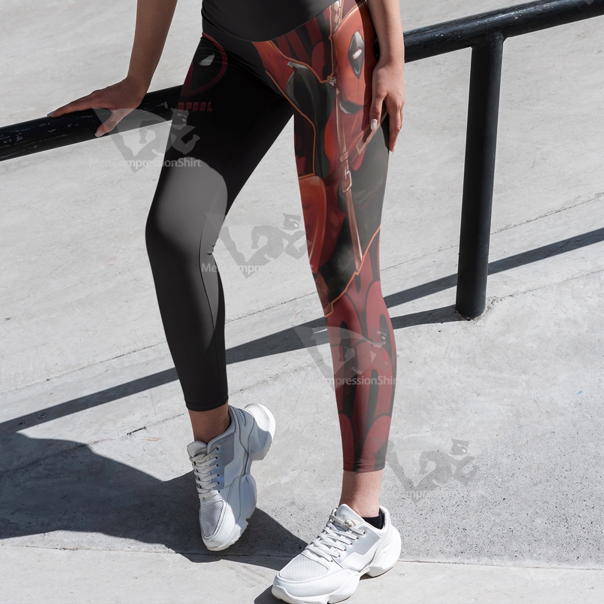 Deadpool Classic Red Women Compression Legging-MensCompressionShirt