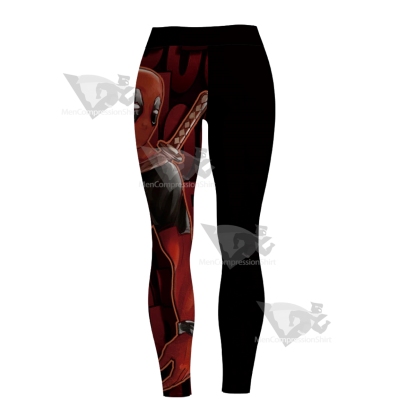 Deadpool Classic Red Women Compression Legging-MensCompressionShirt