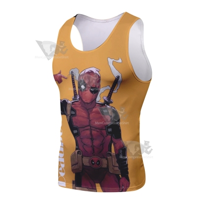 Deadpool Classic Yellow Sleeveless Compression Shirt