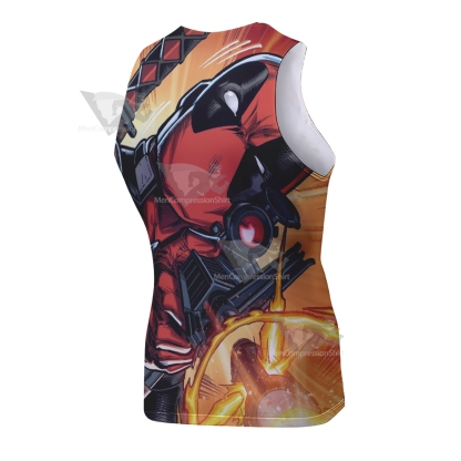Deadpool Classic Yellow Sleeveless Compression Shirt