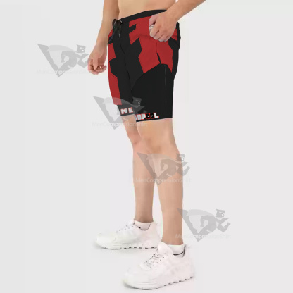 Deadpool Red Customizable Men Compression Gym Short