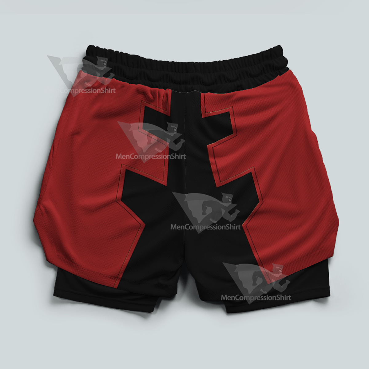 Deadpool Red Customizable Men Compression Gym Short