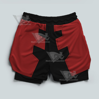 Deadpool Red Customizable Men Compression Gym Short