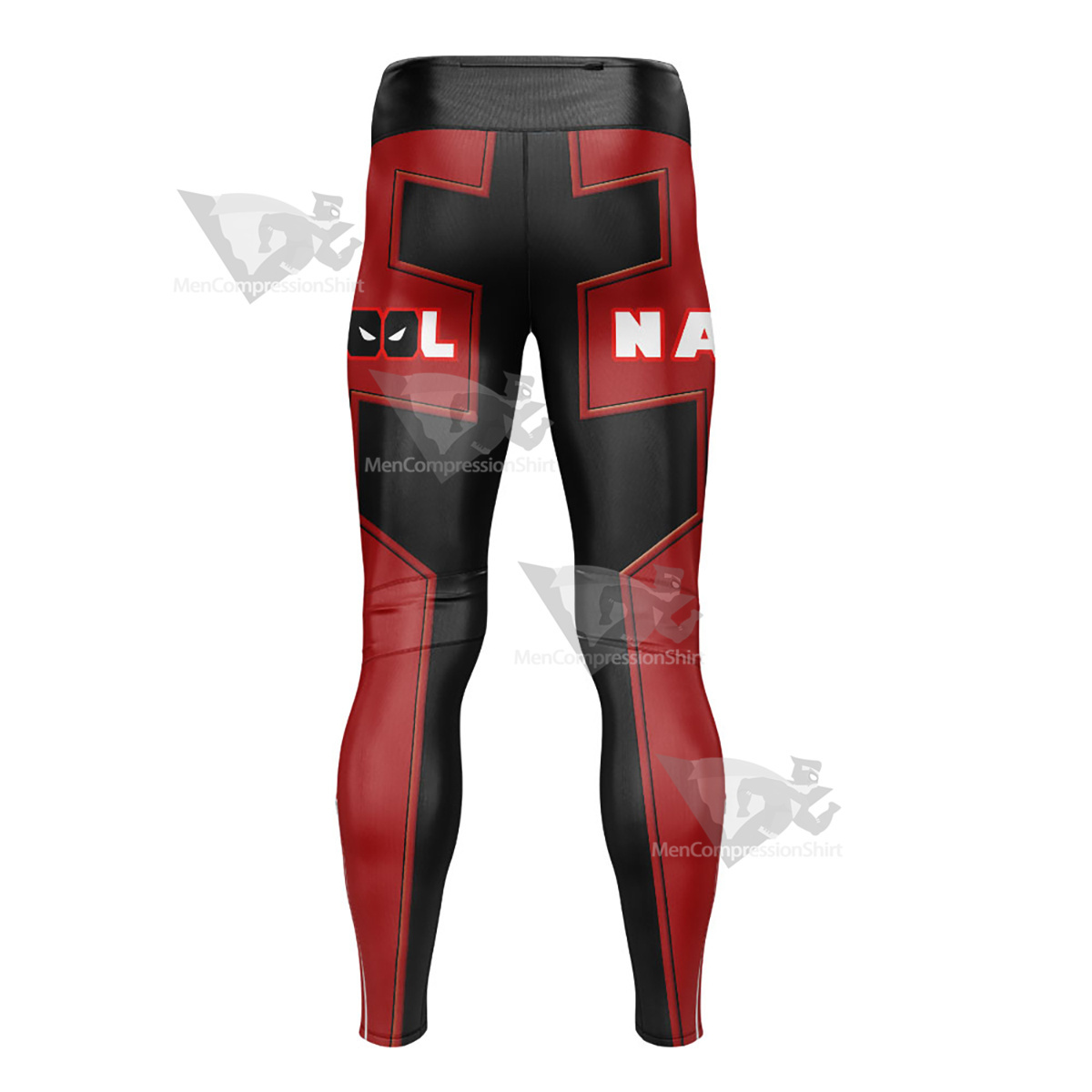 Deadpool Red Customizable Mens Compression Legging