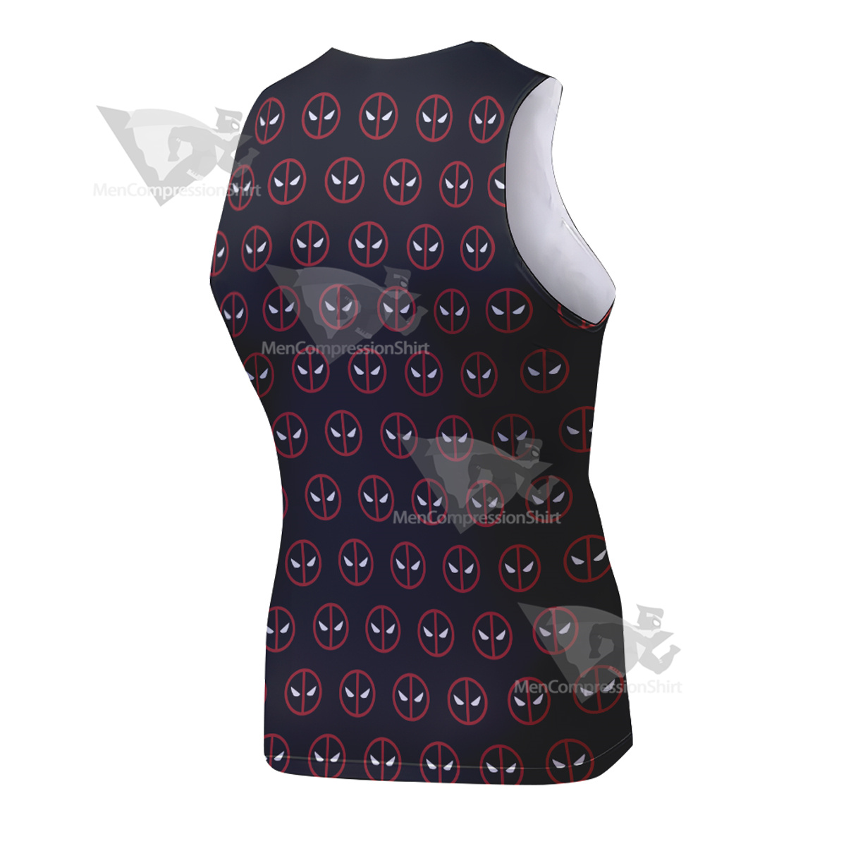 Deadpool Symbol Black Sleeveless Compression Shirt