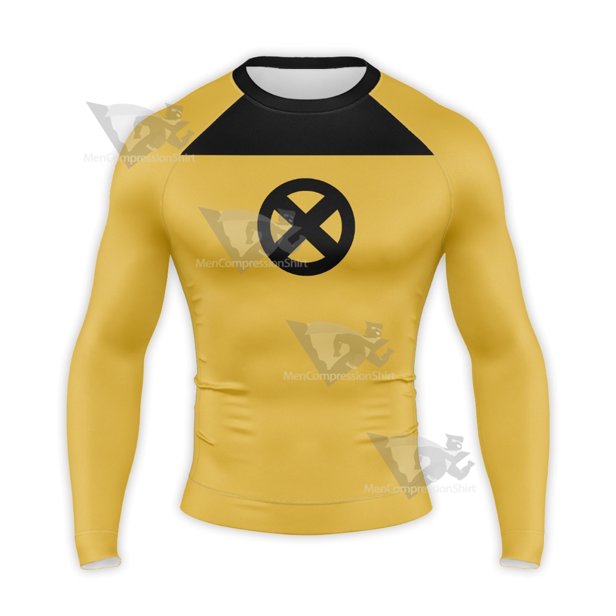 Deadpool Trainee Yellow Long Sleeve Compression Shirt