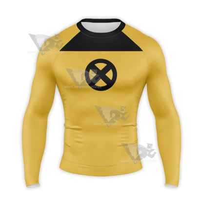 Deadpool Trainee Yellow Long Sleeve Compression Shirt