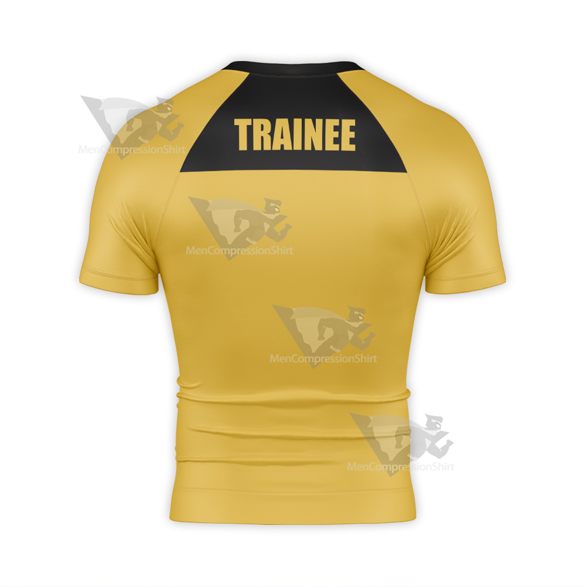 Deadpool Trainee Yellow Short Sleeve Compression Shirt