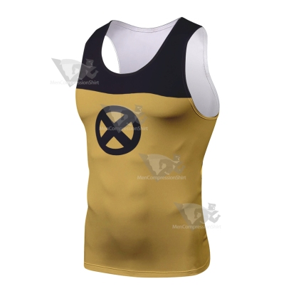 Deadpool Trainee Yellow Sleeveless Compression Shirt