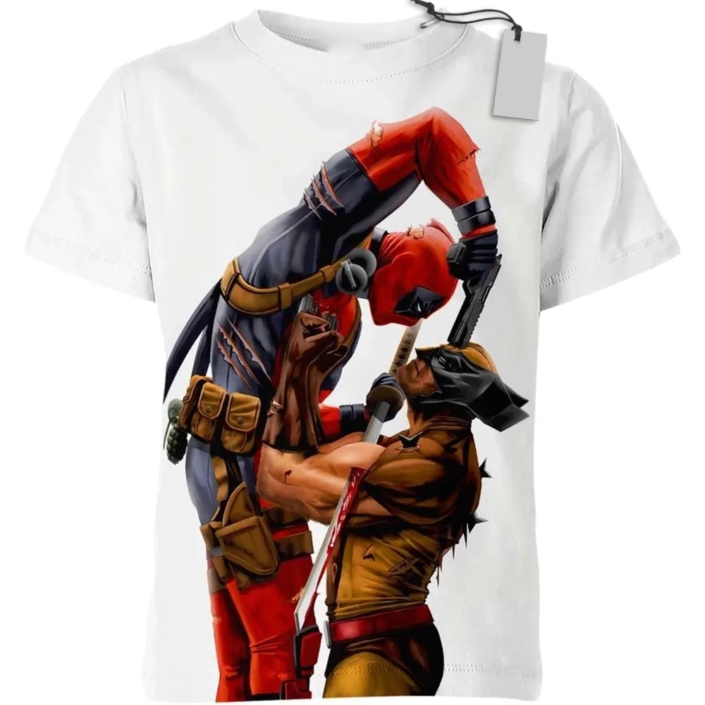 Deadpool Vs Wolverine Superpower Heroes T-Shirt