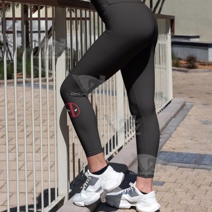 Deadpools Logo Black Women Compression Legging-MensCompressionShirt