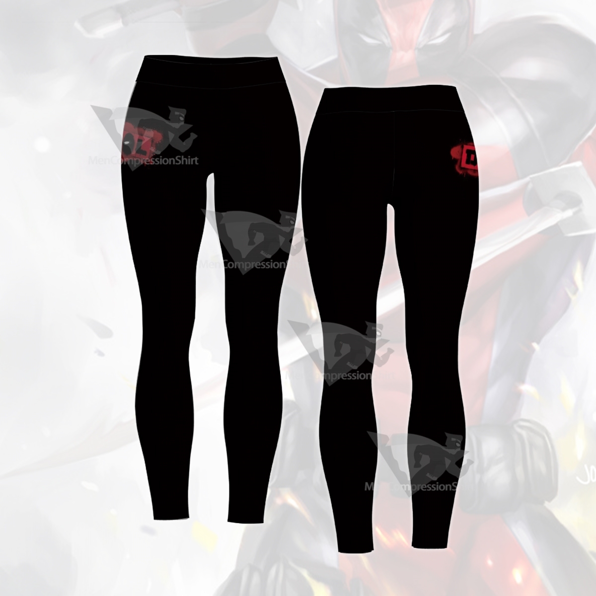 Deadpools Logo Black Women Compression Legging-MensCompressionShirt