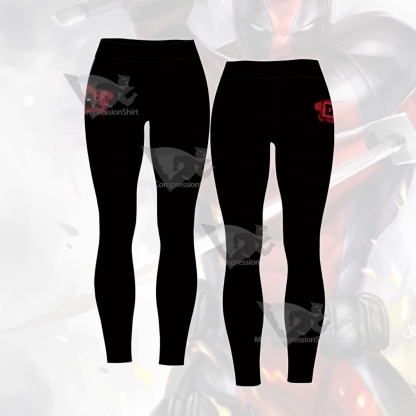 Deadpools Logo Black Women Compression Legging-MensCompressionShirt