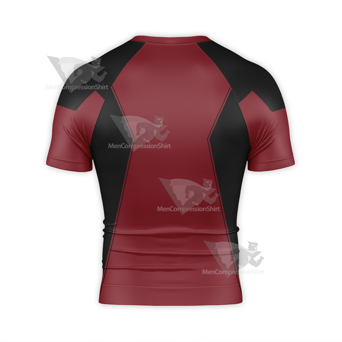 Deadpools Logo Red Short Sleeve Compression Shirt