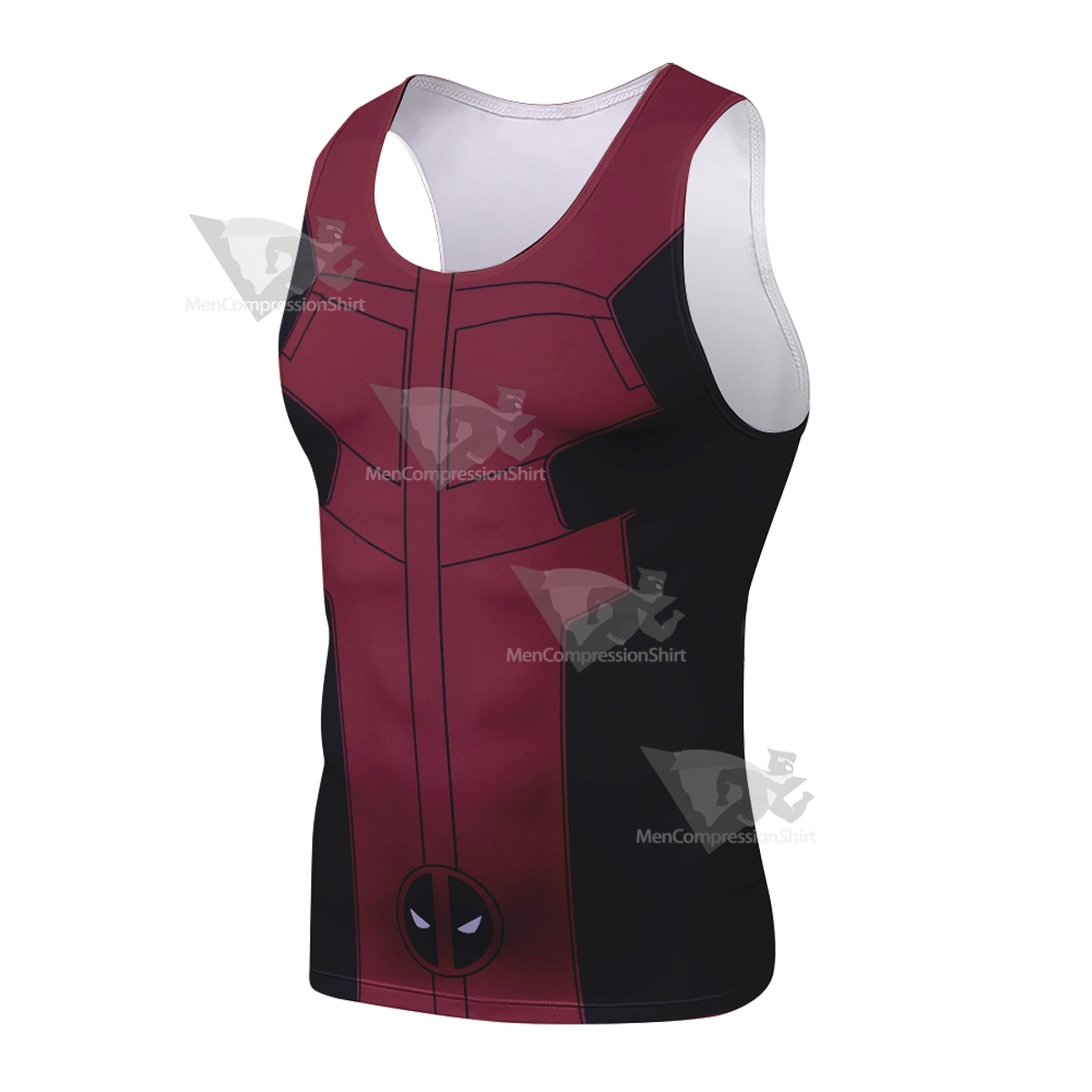Deadpools Logo Red Sleeveless Compression Shirt