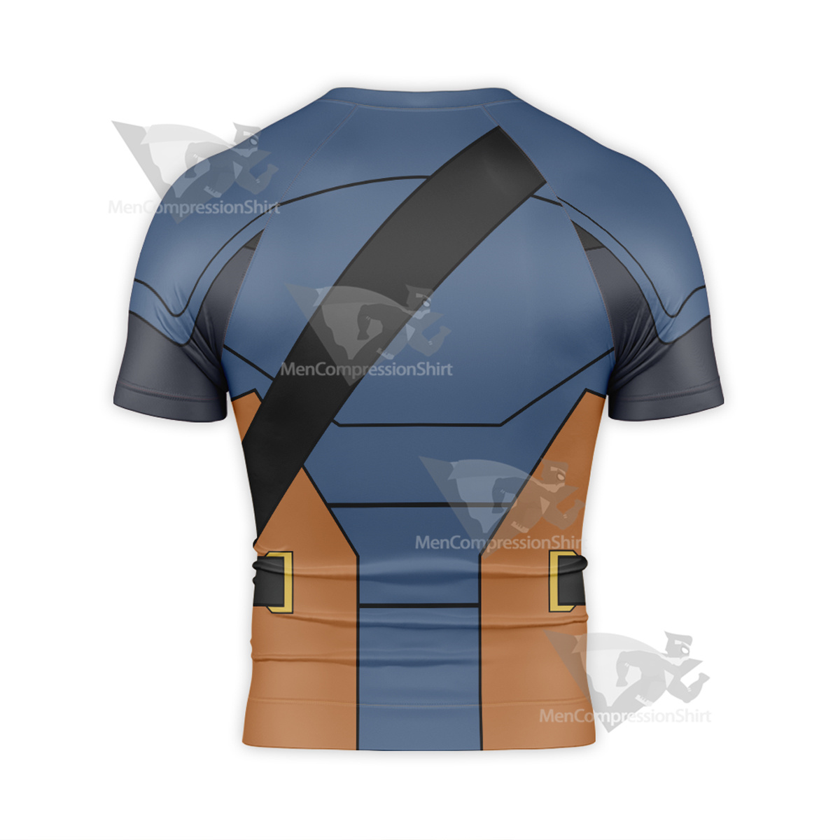 Deathstroke Blue Short Sleeve Compression Shirt