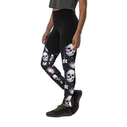 Delicate Skulls Women Compression Legging