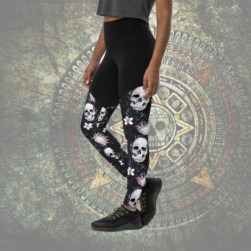 Delicate Skulls Women Compression Legging
