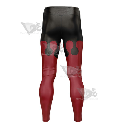 Demon Slayer Doma Red And Black Mens Compression Legging