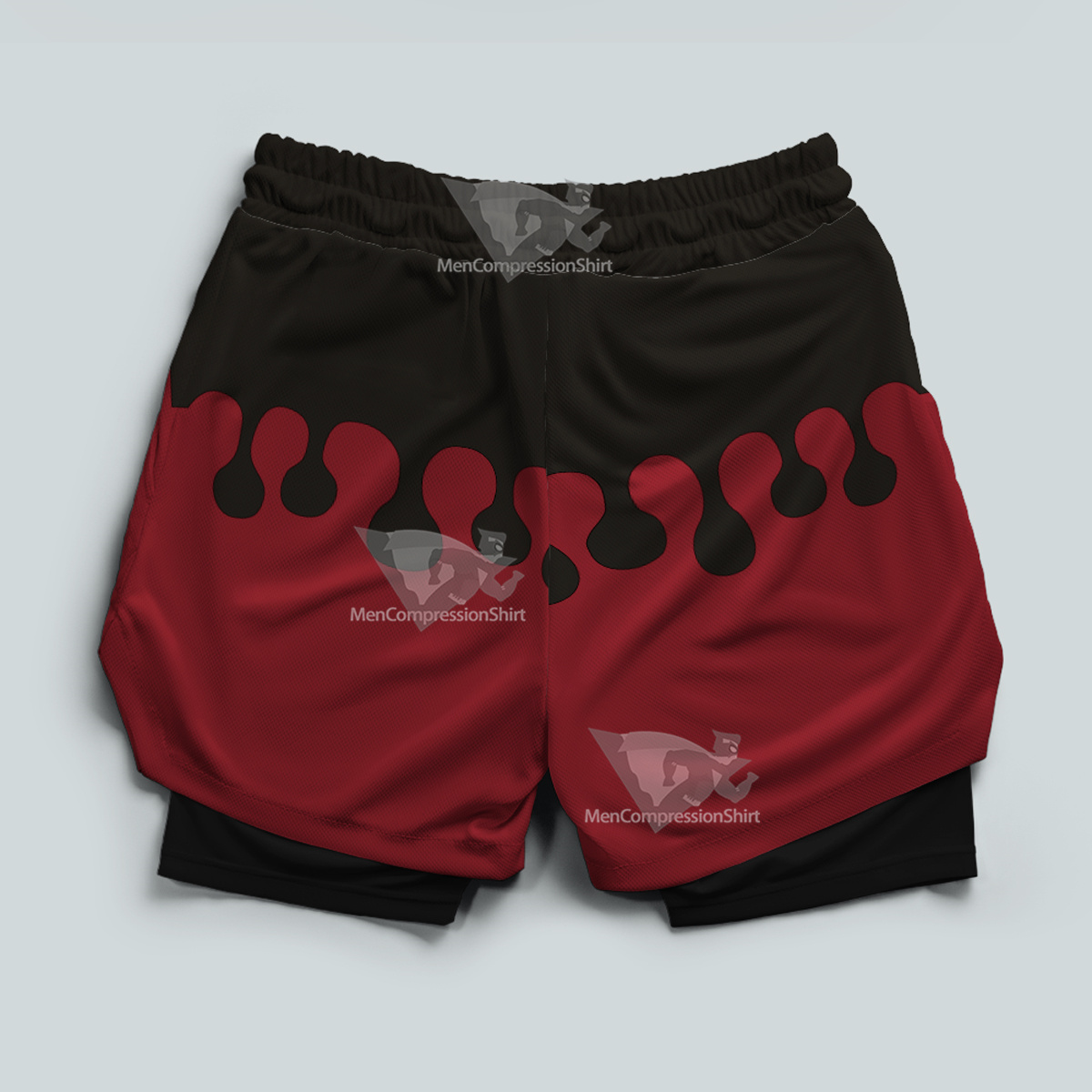 Demon Slayer Doma Red Men Compression Gym Short