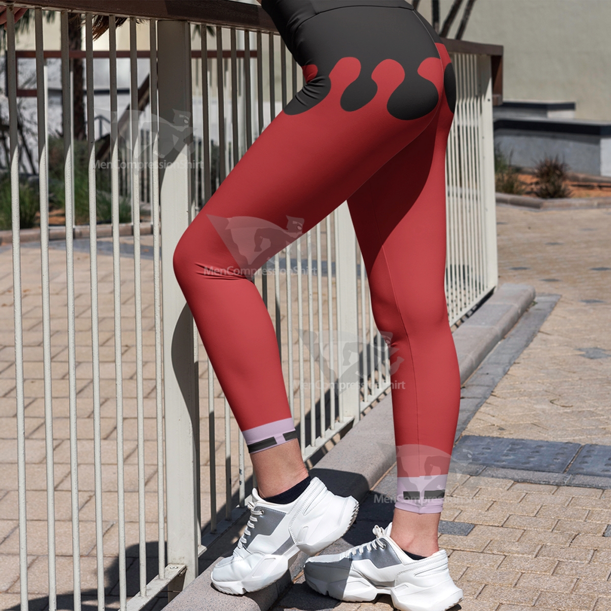 Demon Slayer Douma Red Women Compression Legging-MensCompressionShirt