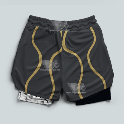 Demon Slayer Hantengu Grey Men Compression Gym Short