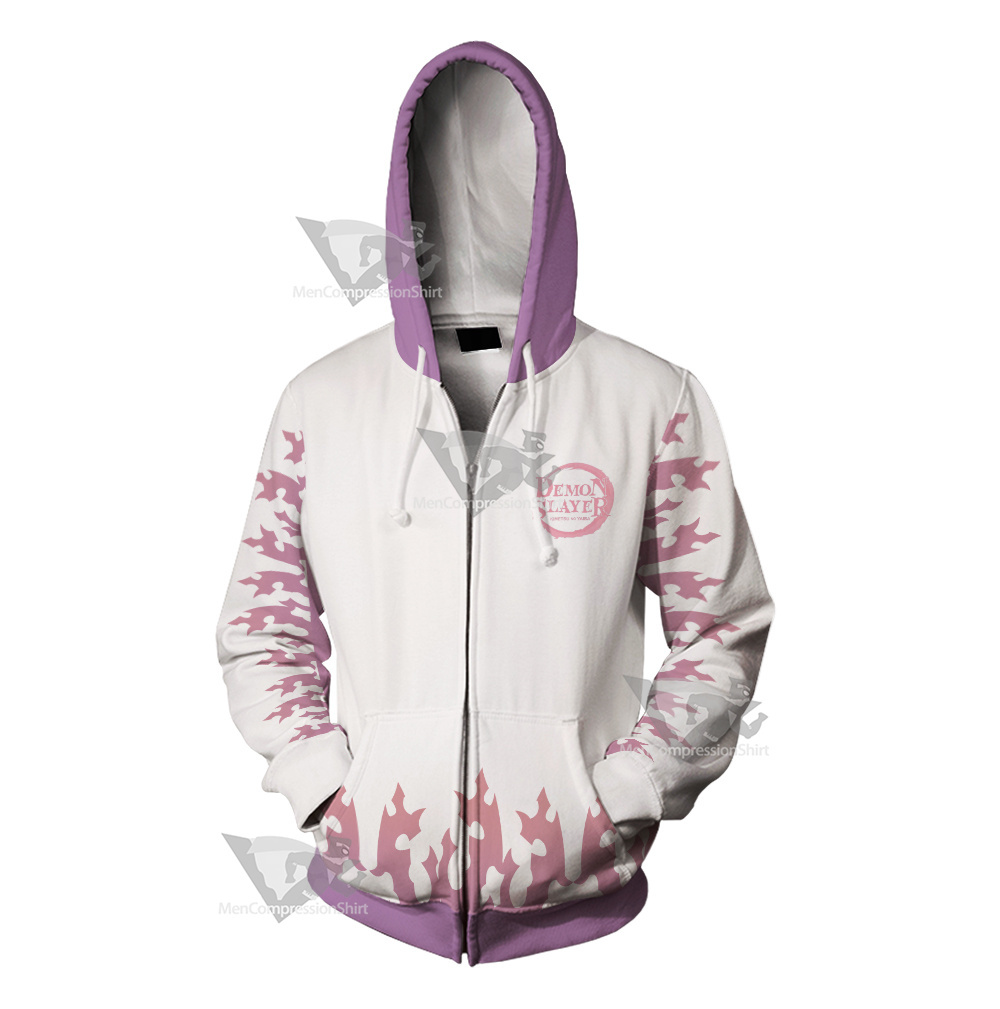 Demon Slayer Kagaya Ubuyashiki Cosplay Zip Up Hoodie