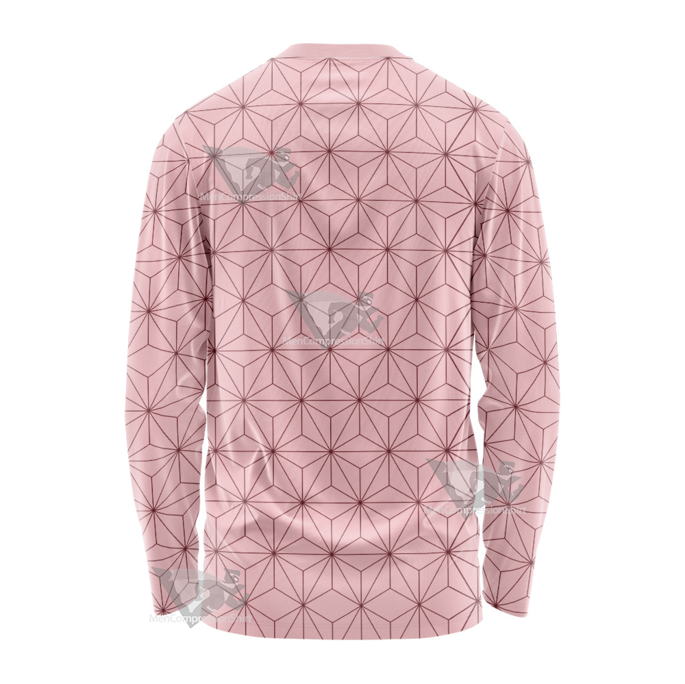 Demon Slayer Nezuko Pink Long Sleeve Shirt