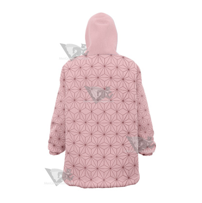 Demon Slayer Nezuko Pink Snug Oversized Blanket Hoodie
