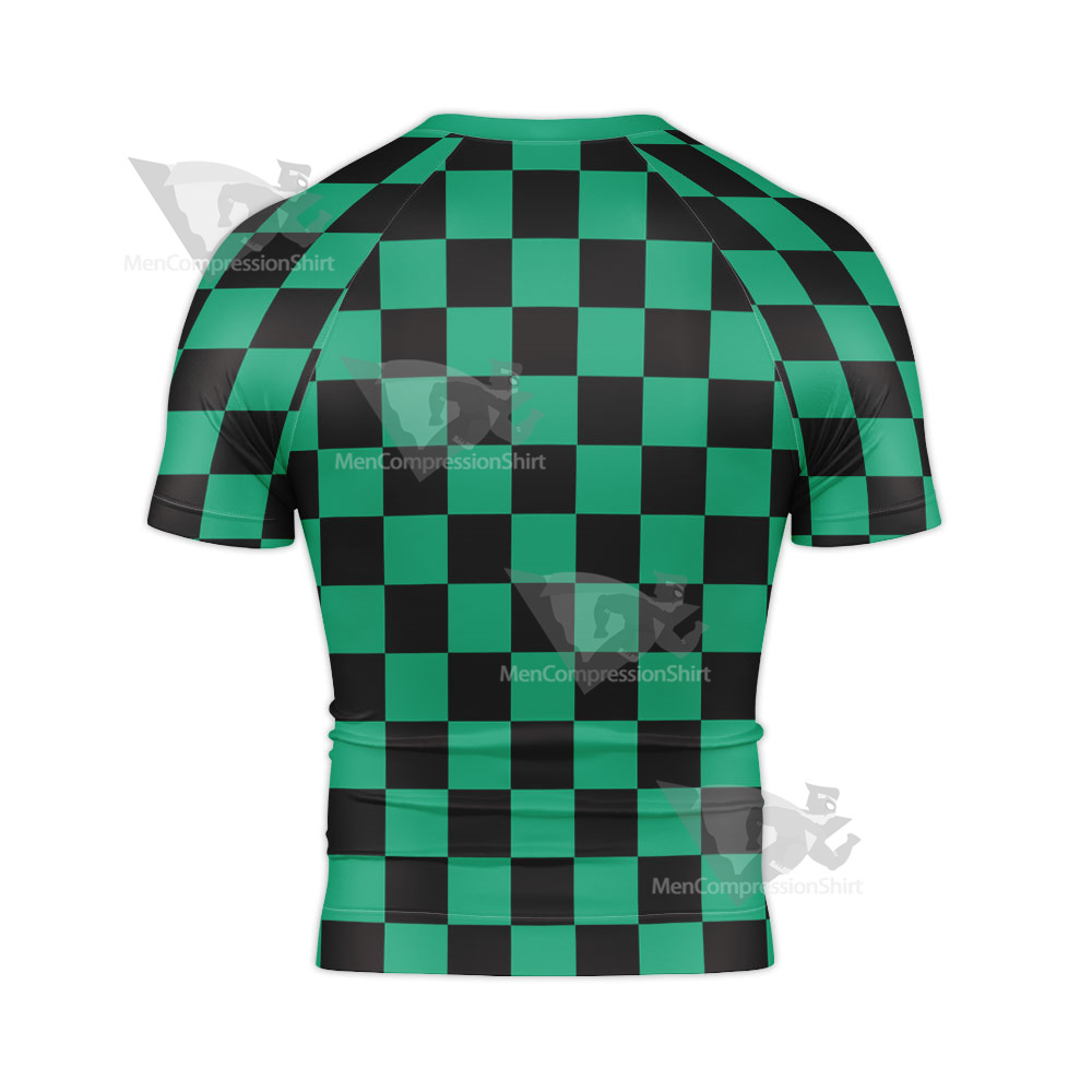 Demon Slayer No Yaiba Tanjiro Kamado Rash Guard Compression Shirt