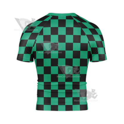 Demon Slayer No Yaiba Tanjiro Kamado Rash Guard Compression Shirt
