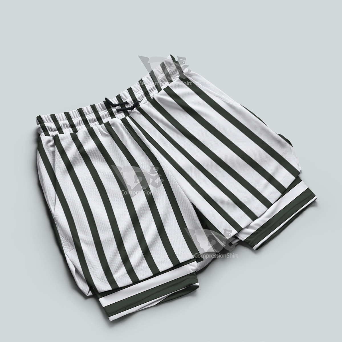 Demon Slayer Obanai Iguro White Men Compression Gym Short
