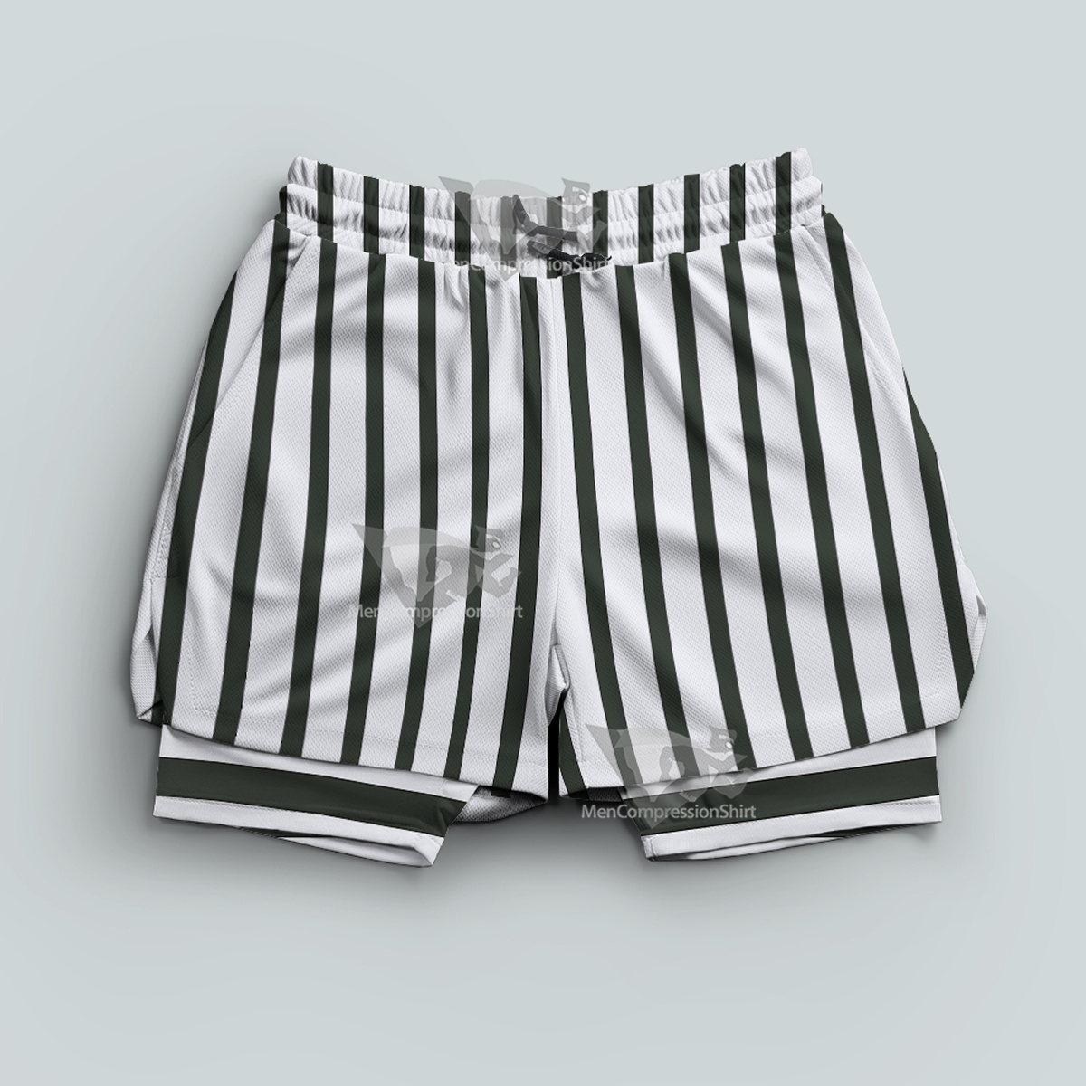 Demon Slayer Obanai Iguro White Men Compression Gym Short