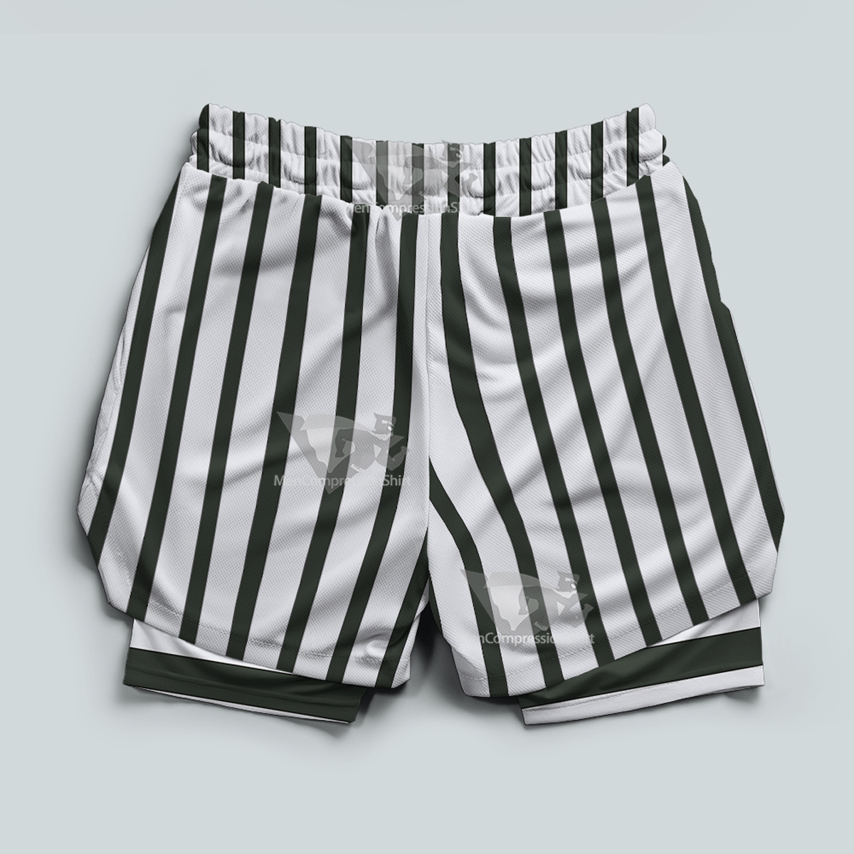 Demon Slayer Obanai Iguro White Men Compression Gym Short