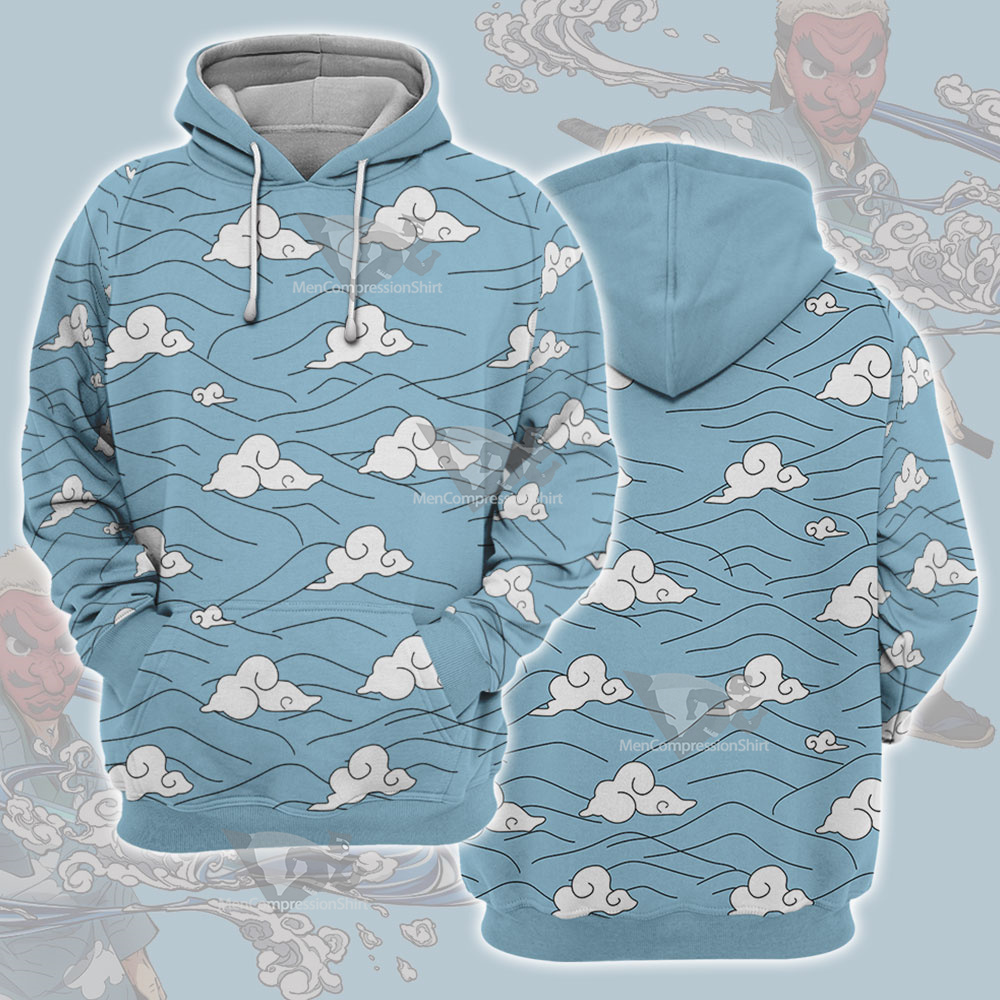 Demon Slayer Sakonji Urokodaki Blue Cosplay Hoodie