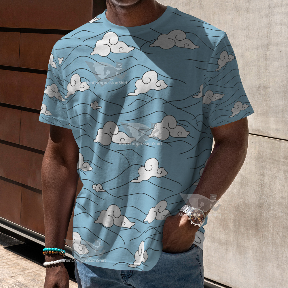 Demon Slayer Sakonji Urokodaki Blue Cosplay T-Shirt