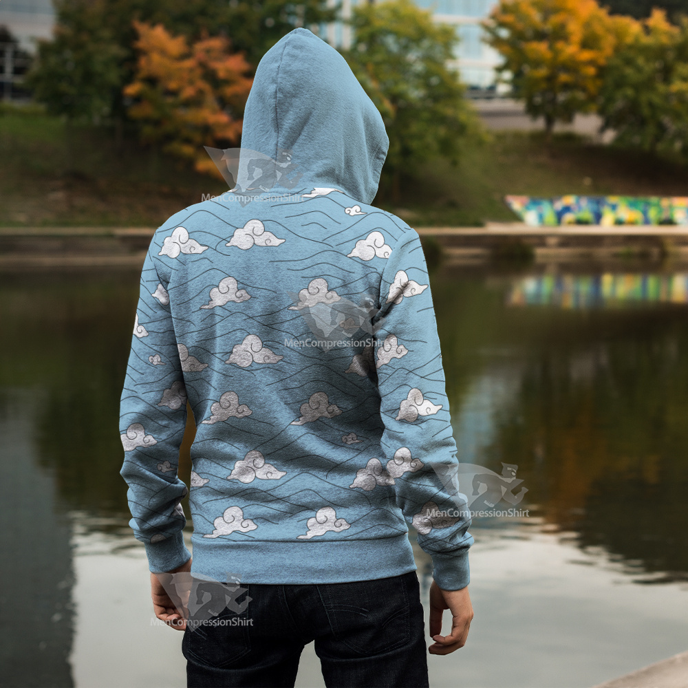 Demon Slayer Sakonji Urokodaki Blue Cosplay Zip Up Hoodie